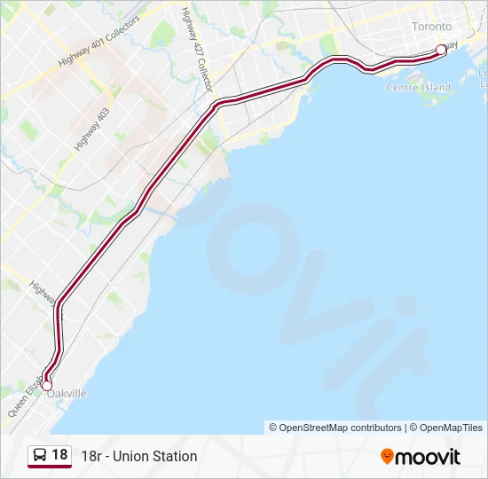 18 Bus Line Map