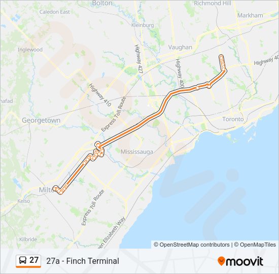 27 Bus Line Map