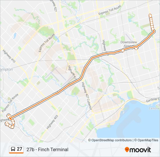 27 Bus Line Map