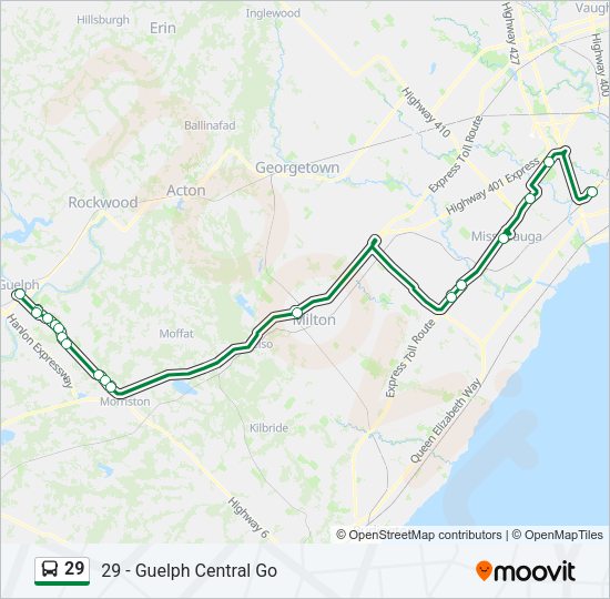 29 Bus Line Map