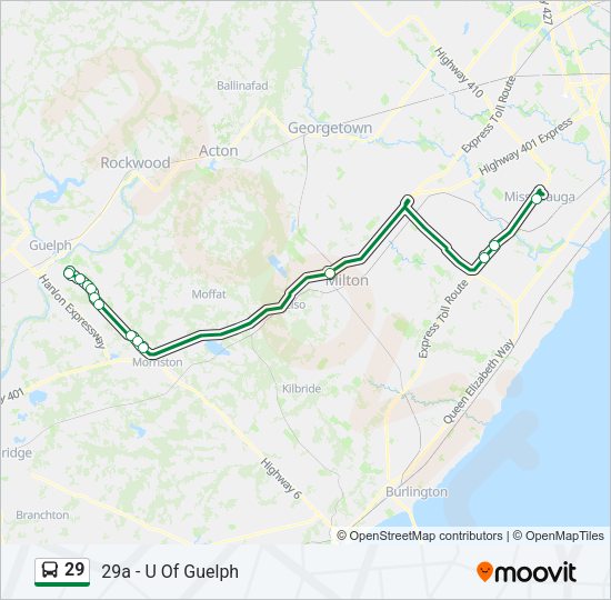 29 Bus Line Map