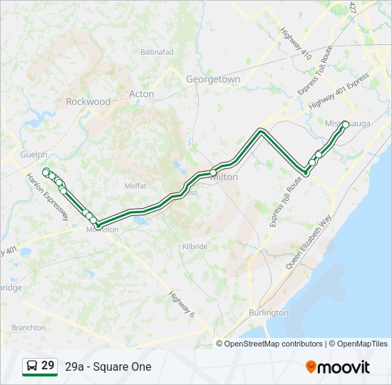 29 Bus Line Map