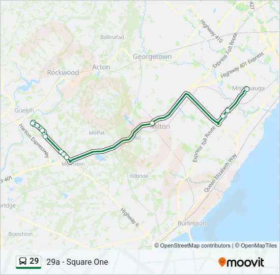 29 Bus Line Map