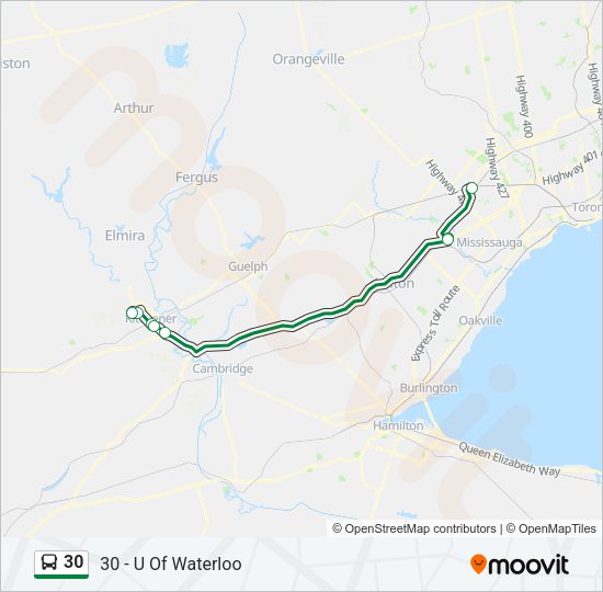 30 Bus Line Map