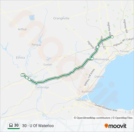 30 Bus Line Map