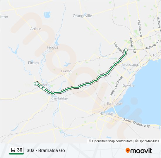 30 Bus Line Map