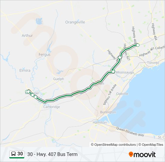 30 Bus Line Map