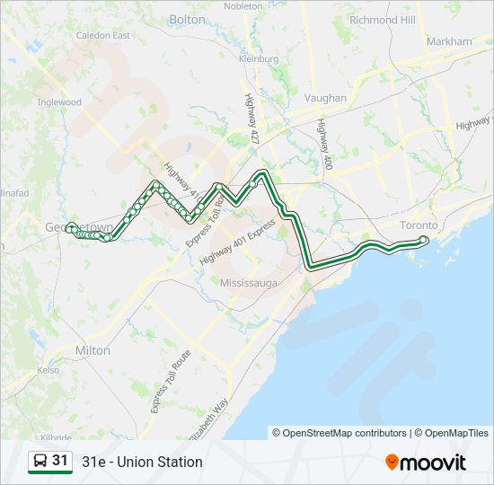 31 bus Line Map