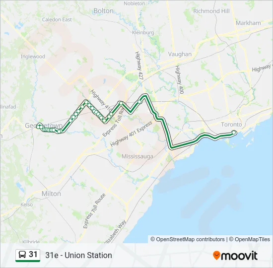 31 Bus Line Map
