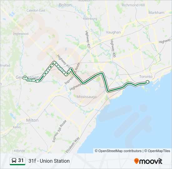 31 Bus Line Map