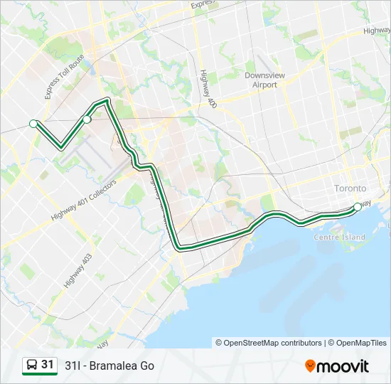 31 Bus Line Map