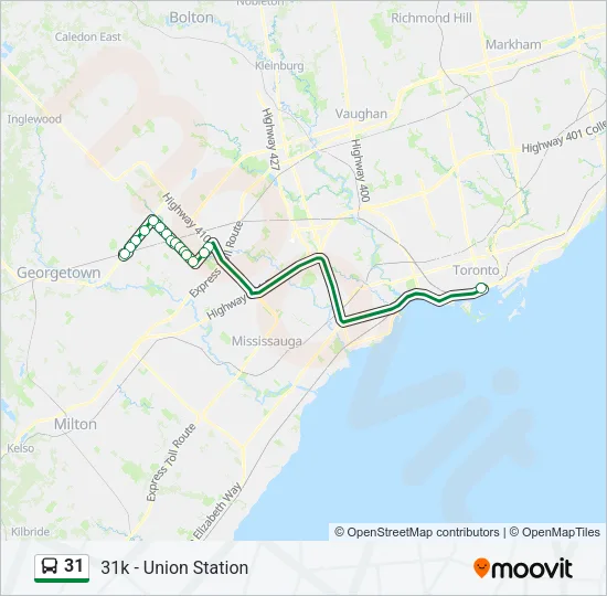 31 Bus Line Map