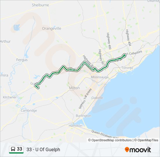 33 Bus Line Map