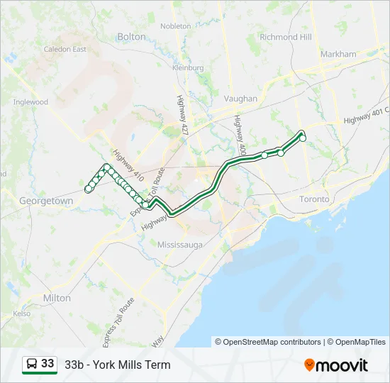 33 Bus Line Map
