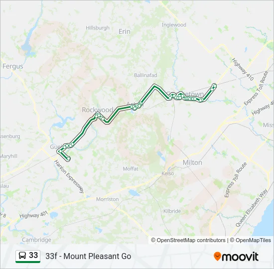33 Bus Line Map