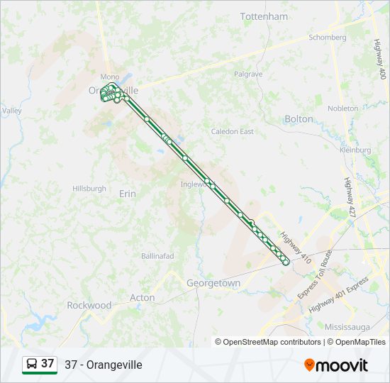 37 Bus Line Map