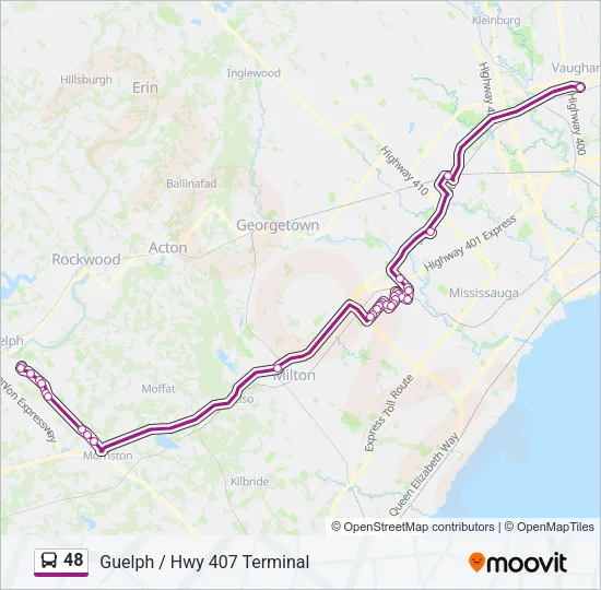 48 Bus Line Map