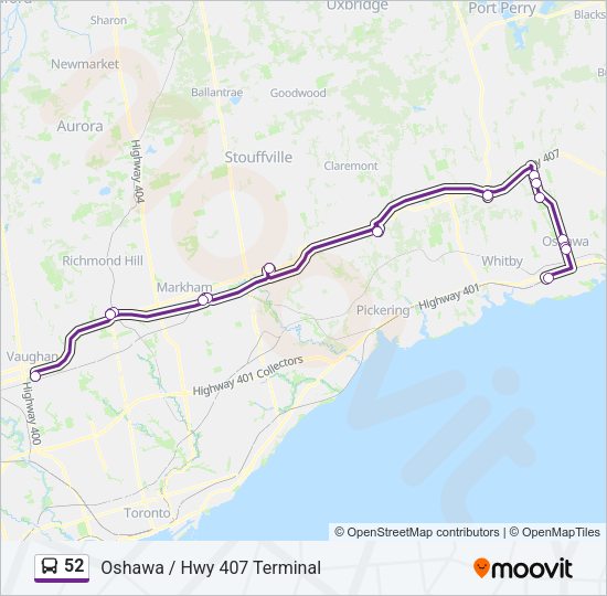 52 Bus Line Map