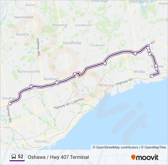 52 Bus Line Map