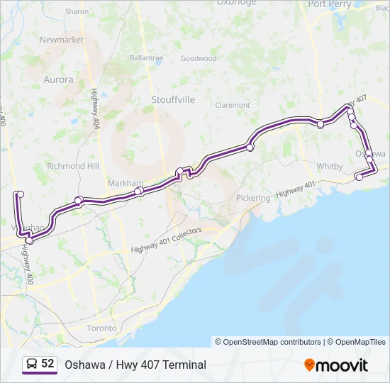 52 Bus Line Map