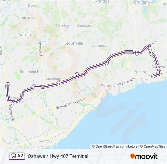 52 Bus Line Map