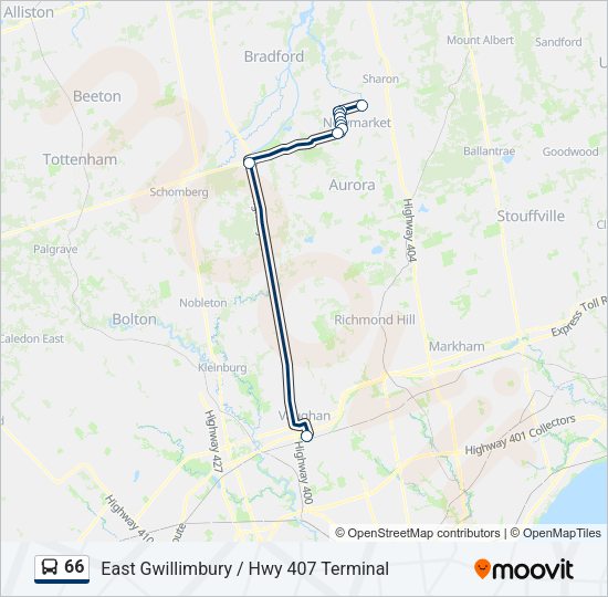 66 Bus Line Map