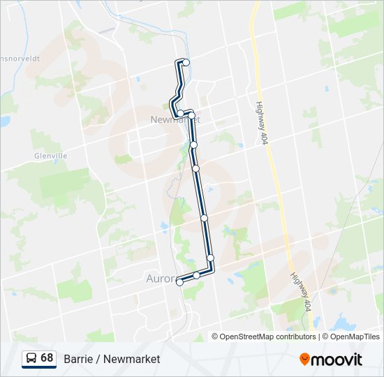 68 Bus Line Map