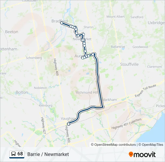 68 Bus Line Map