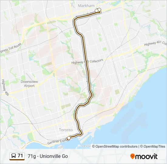 71 Bus Line Map