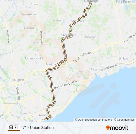 71 Bus Line Map