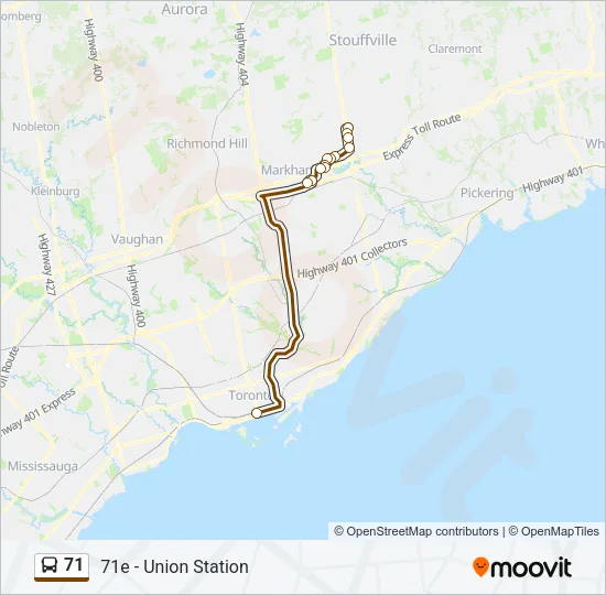 71 Bus Line Map