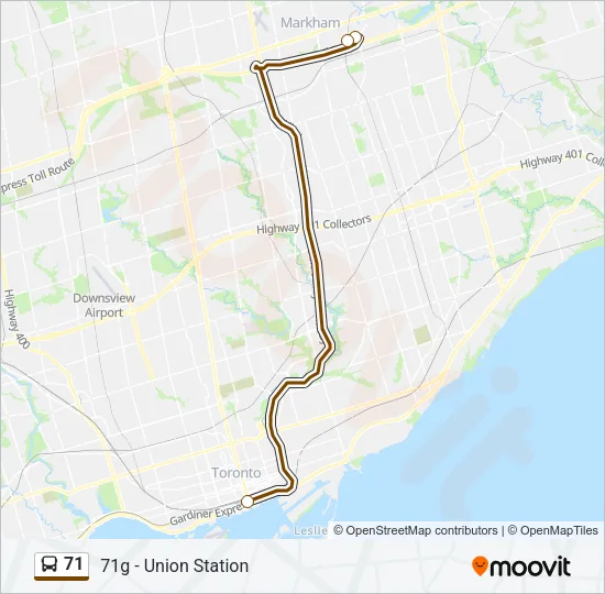 71 Bus Line Map
