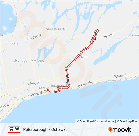 88 Bus Line Map