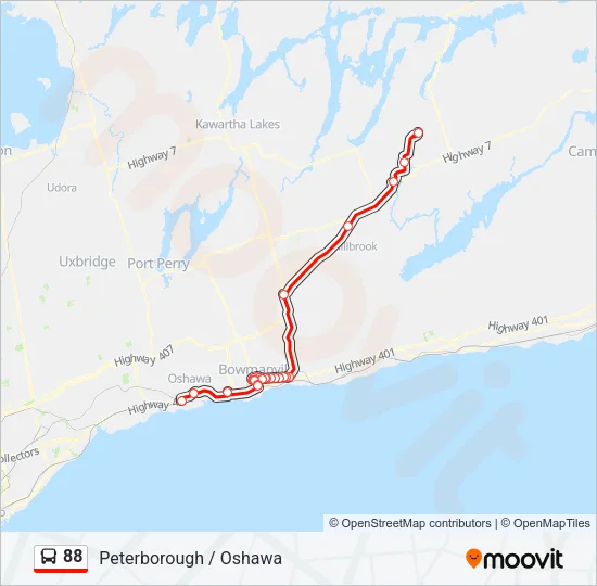 88 Bus Line Map