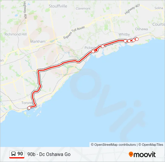 90 Bus Line Map