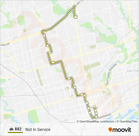 Plan de la ligne 882 de ferry