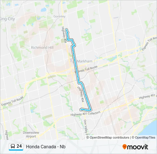 24 Bus Line Map