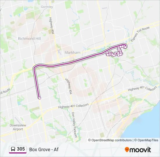 305 Bus Line Map