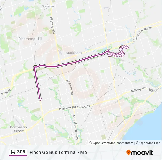 305 Bus Line Map