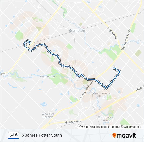 6 Bus Line Map