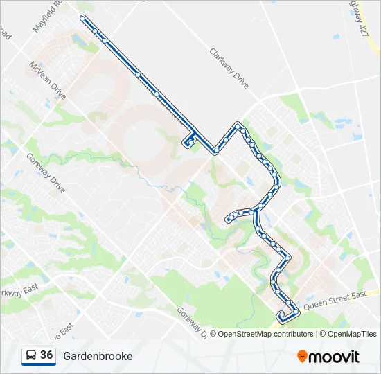 36 Bus Line Map