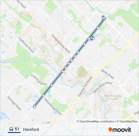 51 Bus Line Map