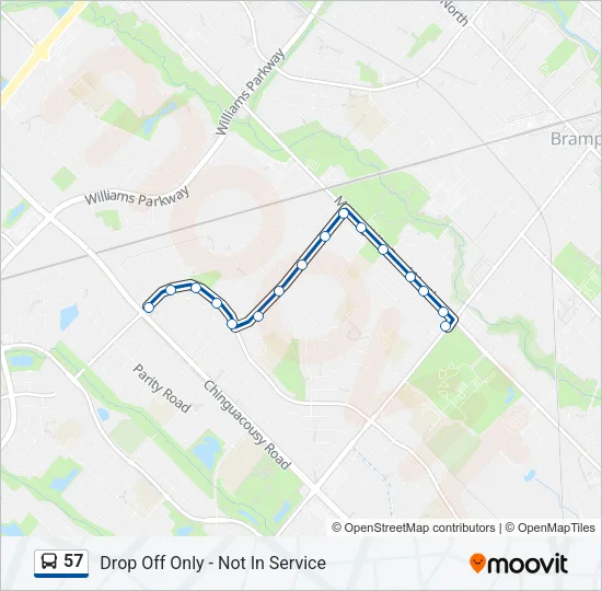 57 Bus Line Map