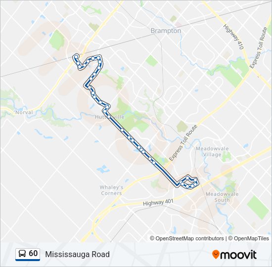 60 Bus Line Map