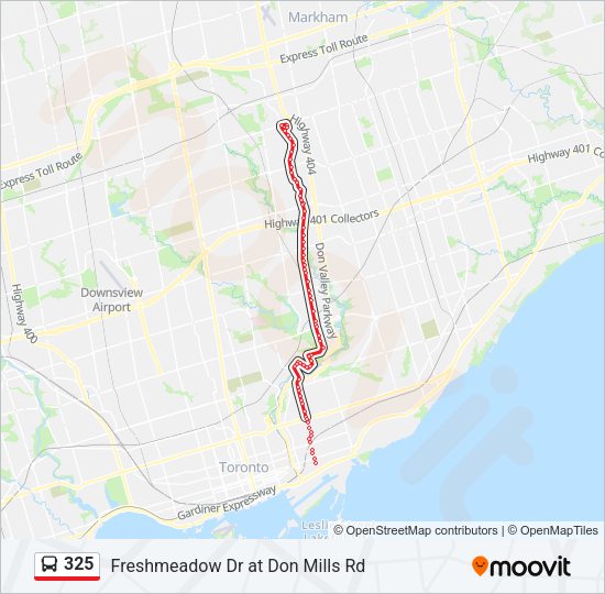 325 bus Line Map