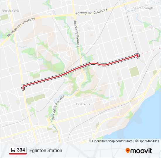 334 Bus Line Map