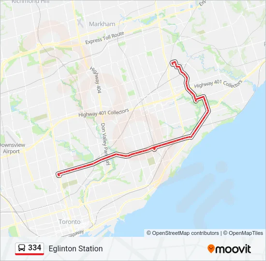 334 Bus Line Map