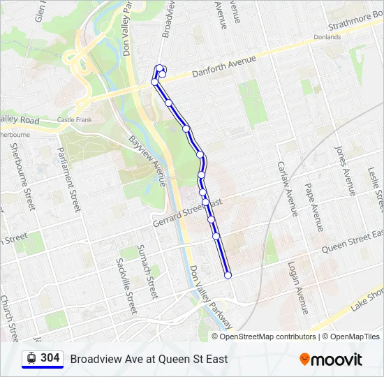 304 Streetcar Line Map