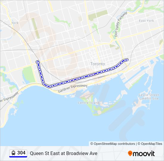 304 Streetcar Line Map