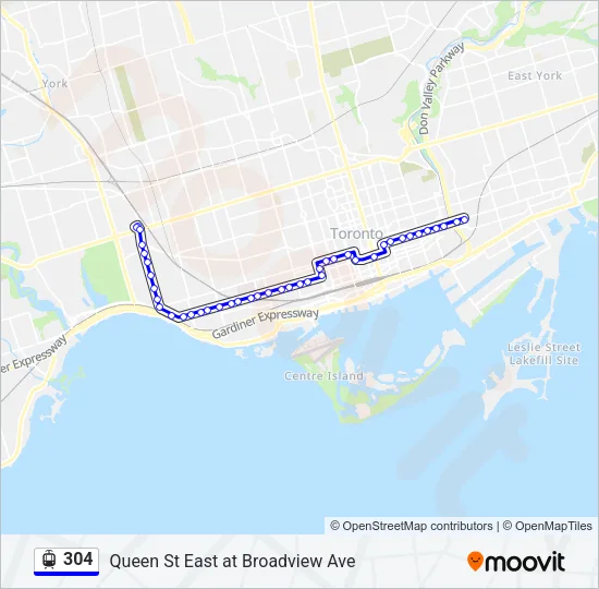 304 Streetcar Line Map